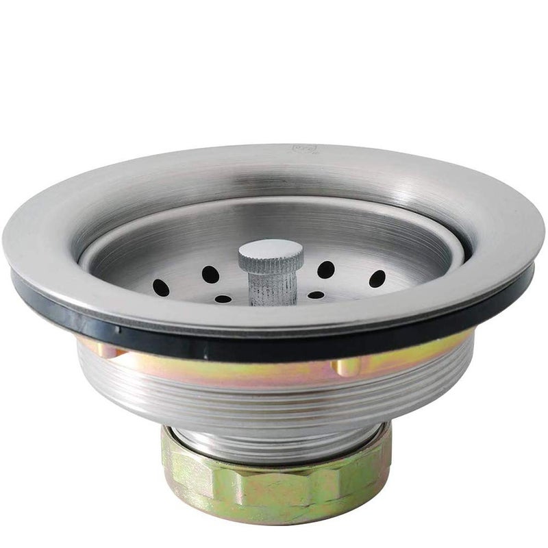 KONE 3-1/2 Inch Kitchen Sink Drain Assembly with Strainer Basket/Drain Stopper, All Stainless Steel Sink Drain Kit Durable and Rustproof - Image 1